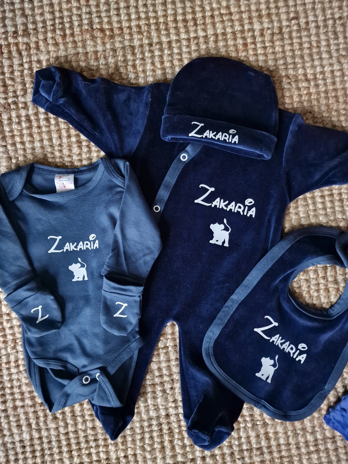 Ensemble naissance velours